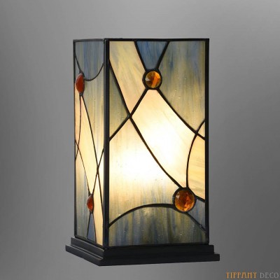 Square Tiffany Lamp Art Déco Blue Sky