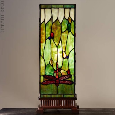 Square Tiffany Lamp Dragonfly Medium