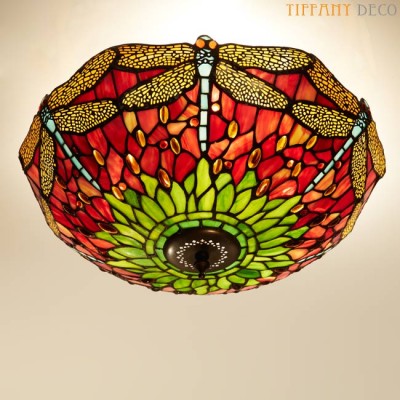 Tiffany Ceiling Lamp Dragonfly