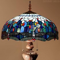 Tiffany Floor Lamp Dragonfly Blue