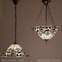 Suspended tiffany lamp MetropolitanMedium