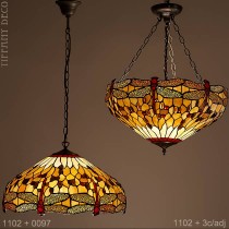 Suspended lamp Dragonfly Gold Large