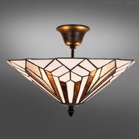 Tiffany Ceiling Lamp Art Déco B&W
