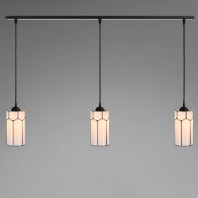 Suspended Lamp Art Déco 3x B&W