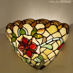 Tiffany Wall Lamp Red flower