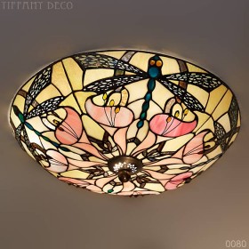 Tiffany Ceiling Lamp Ashley Flush