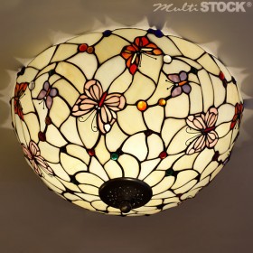 Tiffany Ceiling Lamp Butterfly Large