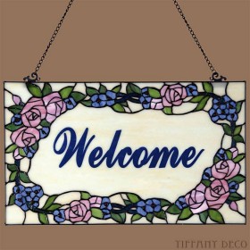 Stained glass window Welcome