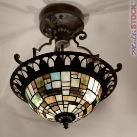 Suspended Tiffany Lamp Squares