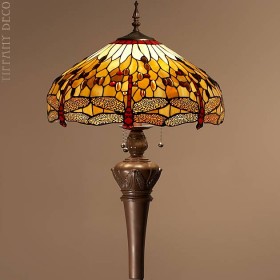 Tiffany Floor Lamp Dragonfly Gold