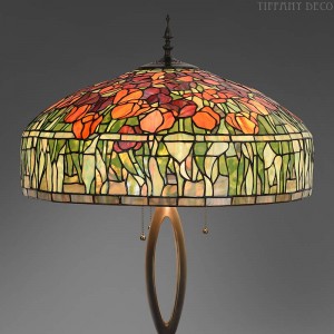 Tiffany Floor Lamp Red Tulip