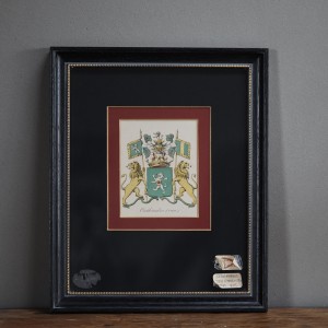 5 Lithographs of Heraldic arms cards