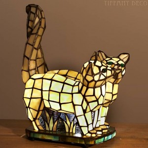 Tiffany Lamp 2 Cats