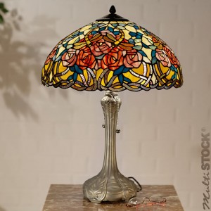 Tiffany Lamp Dragonfly on Roses