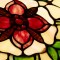 Square Tiffany Lamp Red Flower Medium