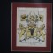 5 Lithographs of Heraldic arms cards