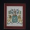5 Lithographs of Heraldic arms cards