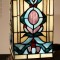 Square Tiffany Lamp RetroBlue Medium