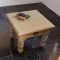 Table in patinated wood