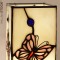 Square Tiffany Lamp Butterfly Small