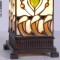 Square Tiffany Lamp Red Flower Small