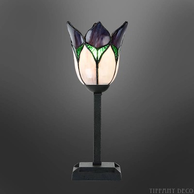 Lampe tiffany Fleur Violette