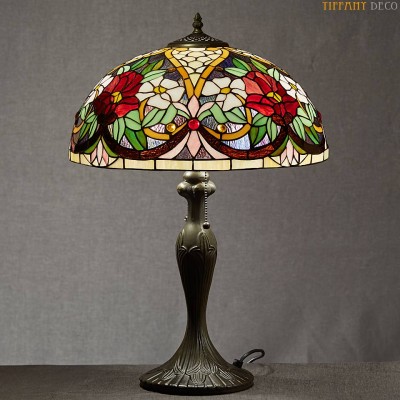 Lampe tiffany Jardin de Fleurs Medium