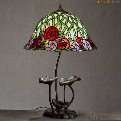 Lampe Tiffany Roses Stylées Medium