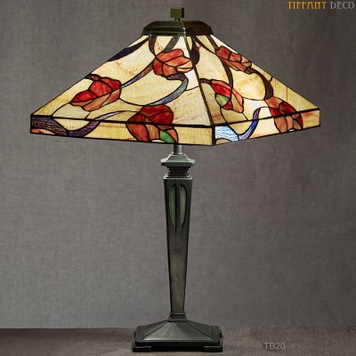 Lampe tiffany carré Automne