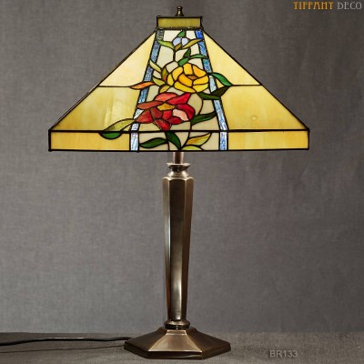 Lampe Tiffany carré Fleurs
