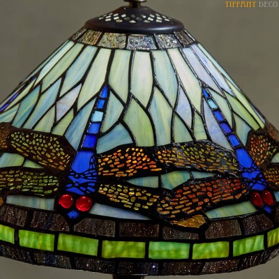 Lampe Tiffany Dragonfly vert Small