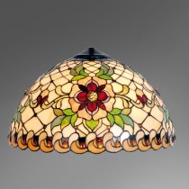Abat-jour Tiffany Fleur Rouge