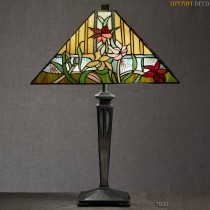 Lampe Tiffany carré Fleurs