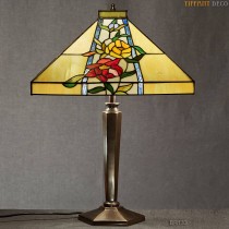 Lampe Tiffany carré Fleurs