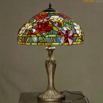 Lampe tiffany fleurs Medium