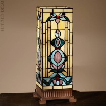 Lampe Tiffany Carré BleuRetro Medium