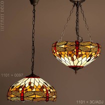 Lampe  Suspendue Dragonfly Gold  Medium