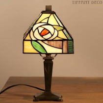 Lampe Tiffany Carré Rose Stylée X-Small