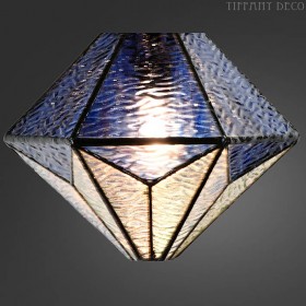 Mini Abat-jour Tiffany Akira Bleue