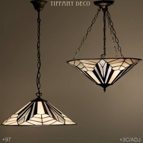 Lampe  Suspendue Art Déco B&W Plat
