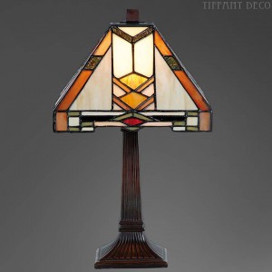 Lampe tiffany Carré Art Déco