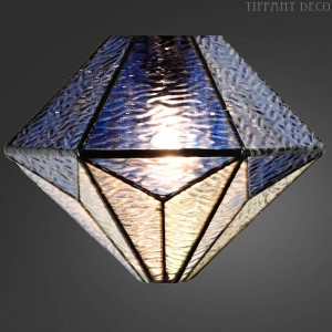 Mini Abat-jour Tiffany Akira Bleue