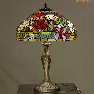 Lampe tiffany fleurs Medium