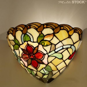 Applique Tiffany Fleur rouge