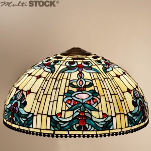 Abat-jour Tiffany BleuRetro Large
