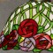 Lampe tiffany Roses Stylées Medium