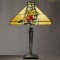 Lampe Tiffany carré Fleurs