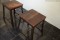 Tabouret en bois massif et fer