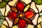 Applique Tiffany Fleur rouge