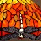 Abat-jour Tiffany  Dragonfly Orange Large